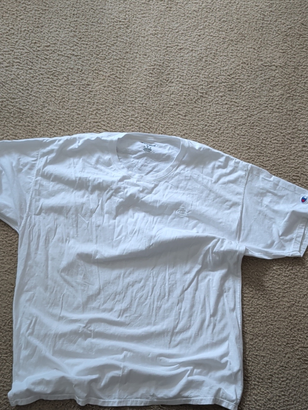 Champion White Short Sleeve Logo Tee